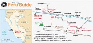 Location Map of Machu Picchu in Peru