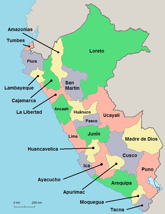 Provinces - Map of Peru