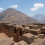 Mountain top Inca Ruins as seen on Sacred Valley tour