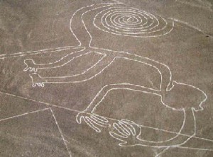 Nazca Lines, in the Pampa desert, near Ica