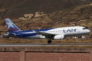LAn Airlines Plan taking off from Airport