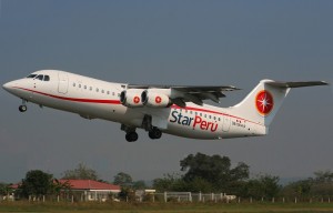 Star Peru Plane just after takeoff
