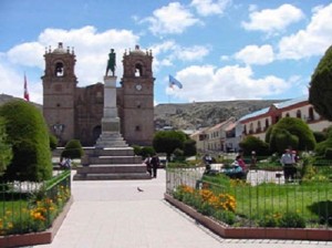 Plaza de Armas in Puno, Peru