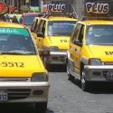 Yellow "Tico" Taxis in Peru