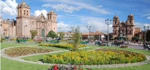 Panoramic Photo of Plaza de Armas in Cusco