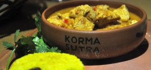 Peruvian Indian fusion cuisine at Korma Sutra Curry House in Cusco, Peru