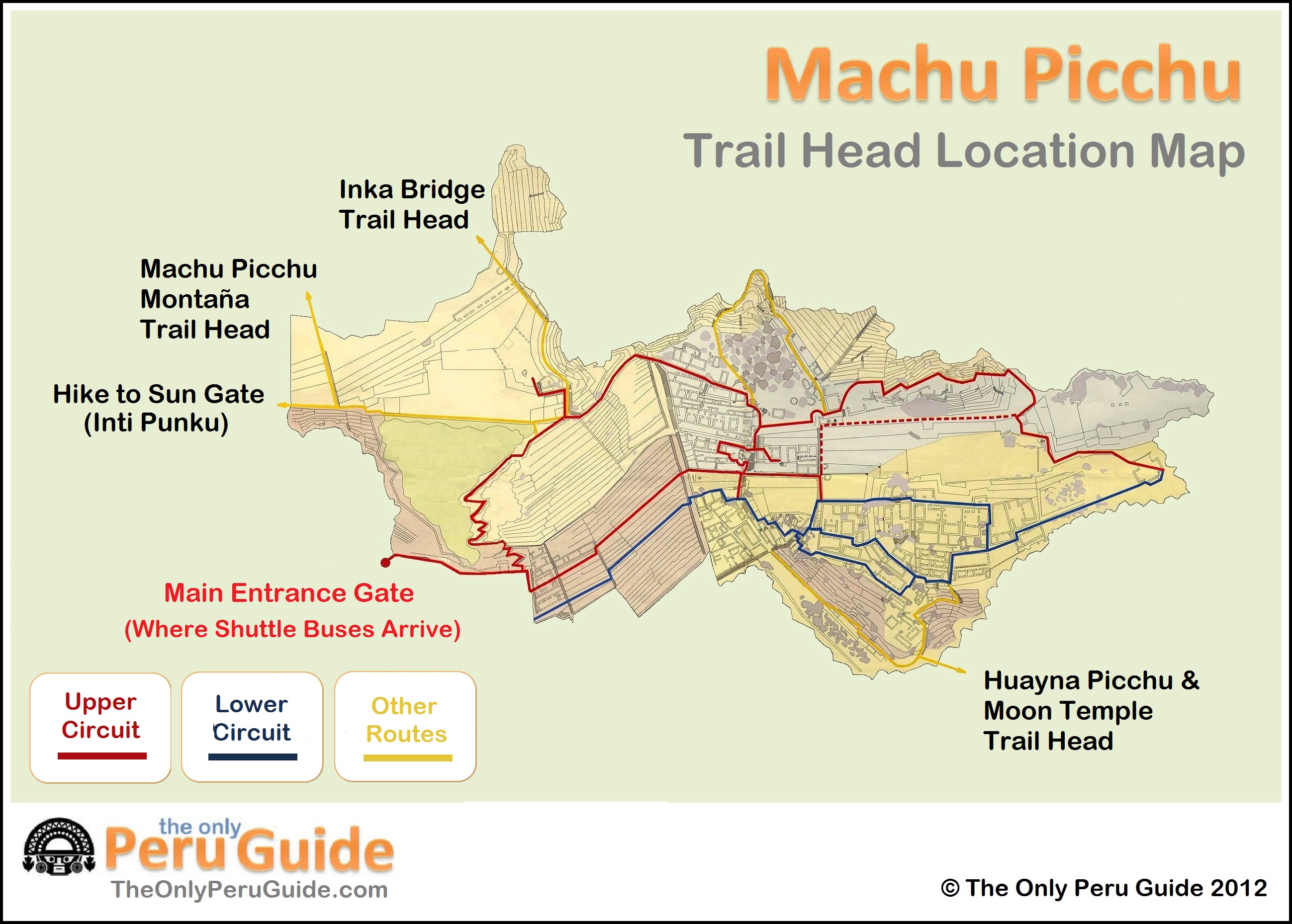 Trail head location map