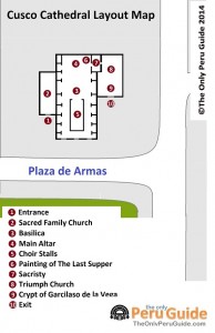 Layout map of Cusco Cathedral