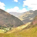 Breathtaking views from the Inca Ruins at Pisac near Cusco, Peru