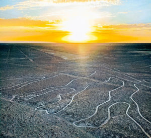 sunset over the nazca lines