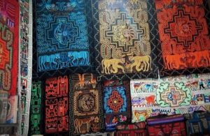 Colorful traditional Peruvian weaving