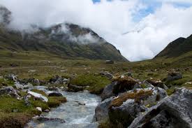 small river flowing along a portion of the Salkantay trek