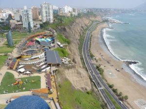 aerial view of miraflores seafront